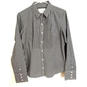 American Eagle Shirt Striped Tuxedo Button-Up